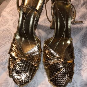Kate Spade Gold Metallic Pumps